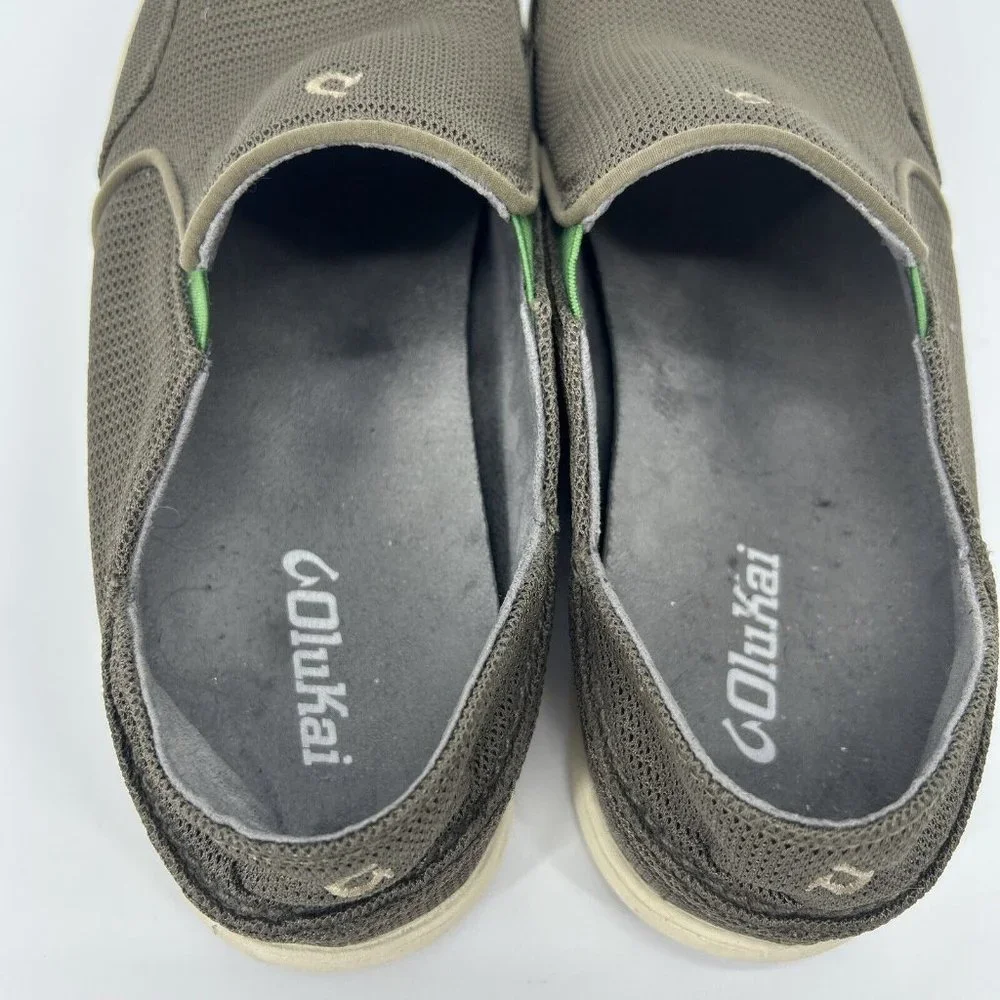 Olukai Shoes Mens‎ Size 9M EUR 42 Brown Nohea Mesh Slip On Sneaker